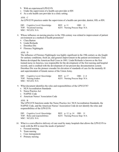 Test Bank Foundations of Nursing 9th Edition by Cooper and Gosnell