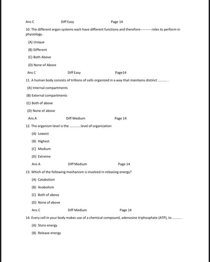 Test Bank Anatomy and Physiology OpenStax 1st Edition by Gordon Betts