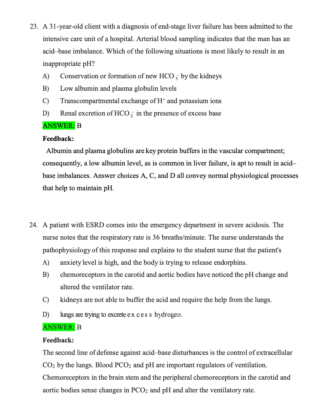 Test Bank Porth's Pathophysiology Concepts of Altered Health States 11th by Norris